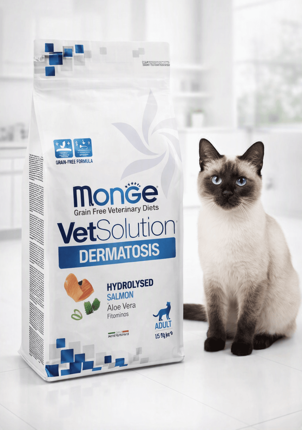 VET SOLUTION GATO MONGE DERMATOSIS x 1.5 KG