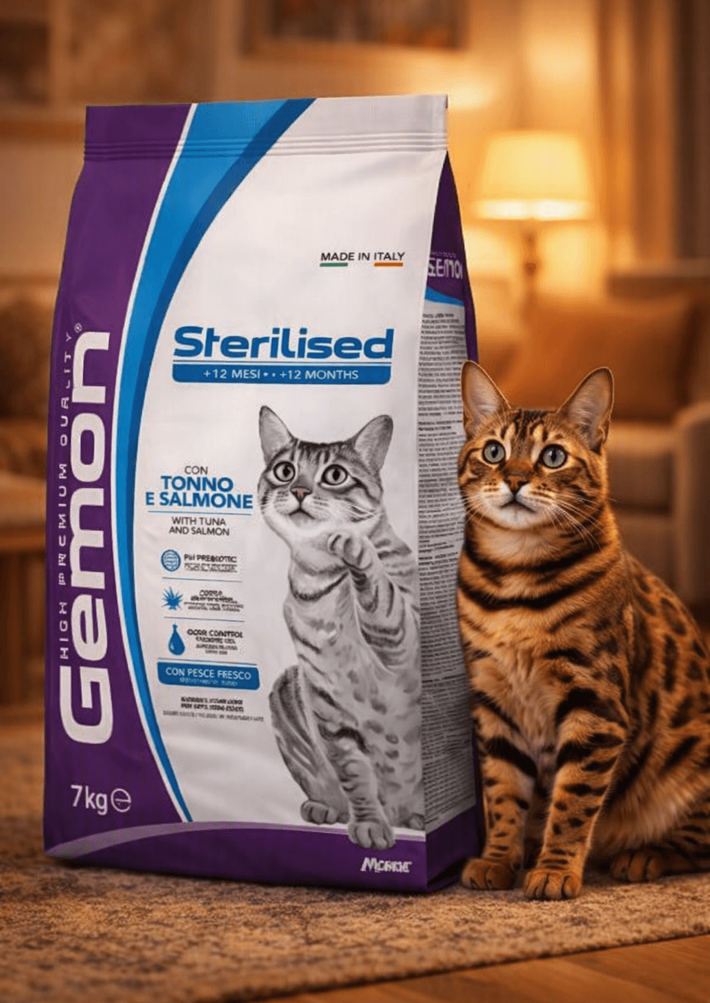 GEMON STERILISED ATUN y SALMON x 7 KG